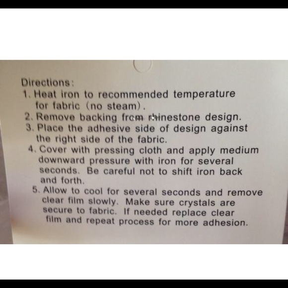 Hot Fix Iron on Rhinestone Peace Sign Sewing - Picture 3 of 4